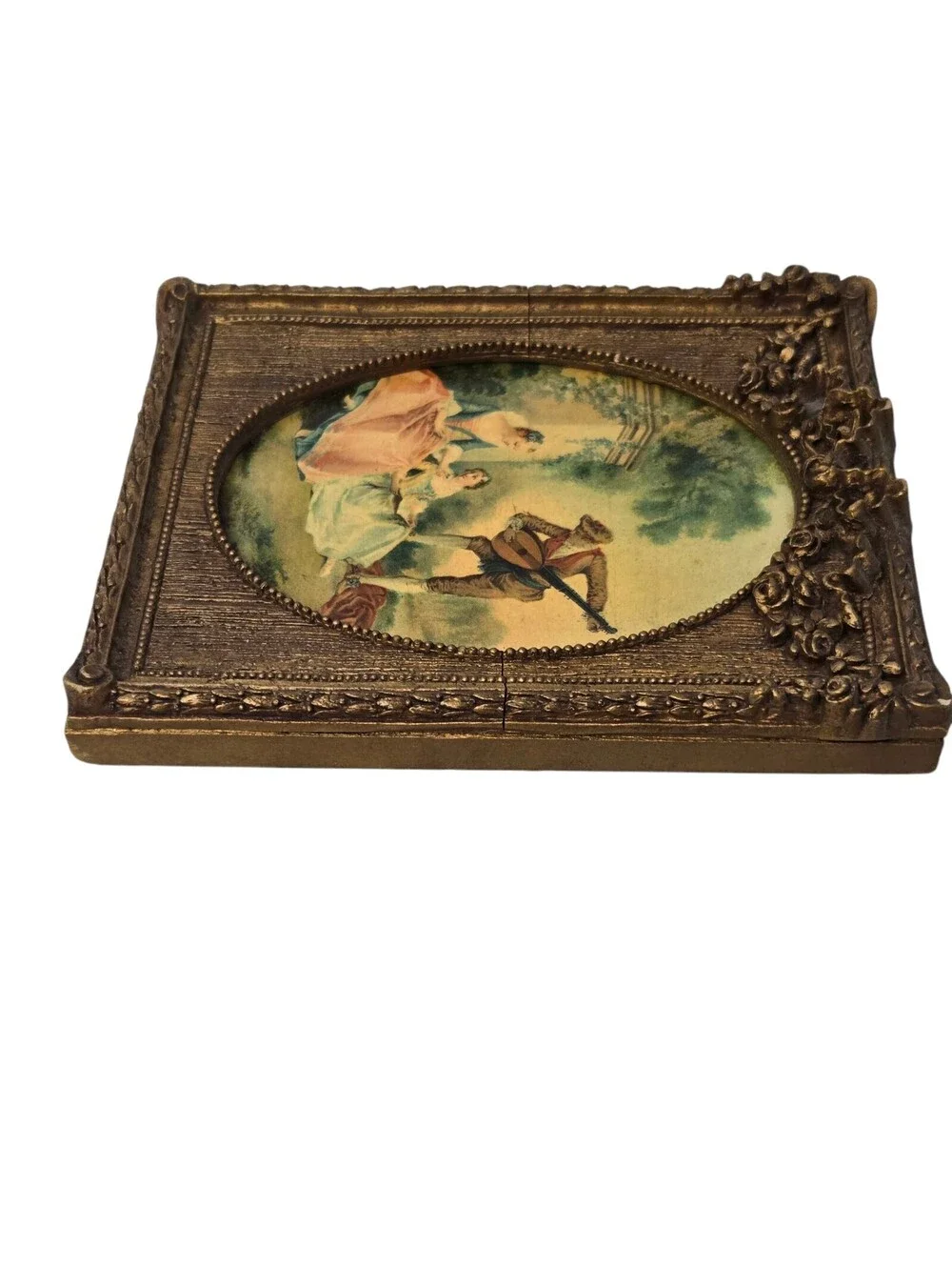 1930s Victorian Ornate Photo Frame Cameo E.J.S. MFG CO Music Hour 6x4